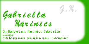 gabriella marinics business card